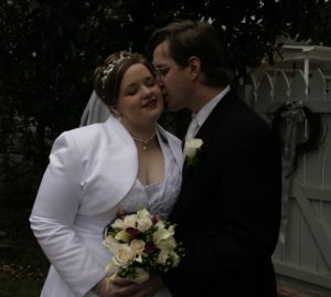Author Sara Turnquist and hubby on their wedding day.